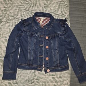 Matilda Jane Just Imagine Collins Girls Ruffle Denim Jacket